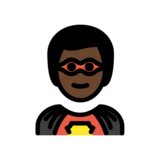 Man Superhero: Dark Skin Tone on OpenMoji 14.0