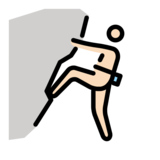 Person Climbing: Light Skin Tone on OpenMoji 14.0