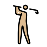 Person Golfing: Medium-Light Skin Tone on OpenMoji 14.0