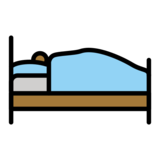 Person in Bed: Medium-Dark Skin Tone on OpenMoji 14.0