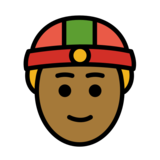 Person with Skullcap: Medium-Dark Skin Tone on OpenMoji 14.0