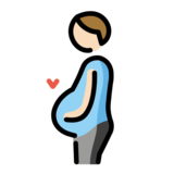 Pregnant Man: Light Skin Tone on OpenMoji 14.0