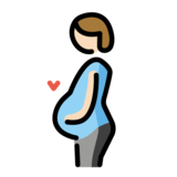 Pregnant Person: Light Skin Tone on OpenMoji 14.0