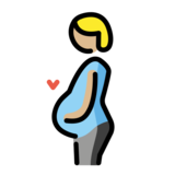 Pregnant Person: Medium-Light Skin Tone on OpenMoji 14.0