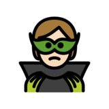 Supervillain: Light Skin Tone on OpenMoji 14.0