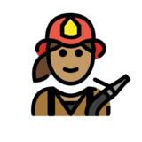 Woman Firefighter: Medium Skin Tone on OpenMoji 14.0