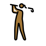 Woman Golfing: Medium-Dark Skin Tone on OpenMoji 14.0