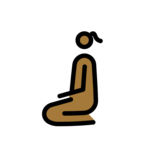 Woman Kneeling: Medium-Dark Skin Tone on OpenMoji 14.0