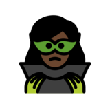 Woman Supervillain: Dark Skin Tone on OpenMoji 14.0