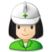 Woman Construction Worker: Light Skin Tone on Samsung Experience 8.5