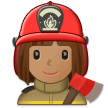 Woman Firefighter: Medium Skin Tone on Samsung Experience 9.0