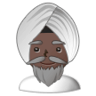 Person Wearing Turban: Dark Skin Tone on Samsung Experience 9.0