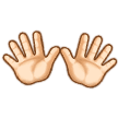Open Hands: Light Skin Tone on Samsung Experience 9.0