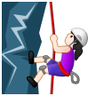 Person Climbing: Light Skin Tone on Samsung Experience 9.0