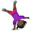 Woman Cartwheeling: Dark Skin Tone on Samsung Experience 9.0