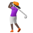 Woman Golfing: Dark Skin Tone on Samsung Experience 9.0
