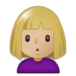 Woman Pouting: Medium-Light Skin Tone on Samsung Experience 9.0