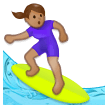 Woman Surfing: Medium Skin Tone on Samsung Experience 9.0