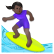 Woman Surfing: Dark Skin Tone on Samsung Experience 9.0