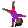 Woman Cartwheeling: Dark Skin Tone on Samsung Experience 9.1