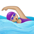 Woman Swimming: Medium-Light Skin Tone on Samsung Experience 9.1