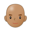 Man: Medium Skin Tone, Bald on Samsung Experience 9.5