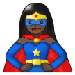 Woman Superhero: Dark Skin Tone on Samsung Experience 9.5