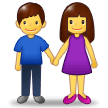 Woman and Man Holding Hands on Samsung One UI 1.0