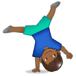Man Cartwheeling: Medium-Dark Skin Tone on Samsung One UI 1.0