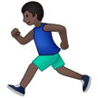 Man Running: Dark Skin Tone on Samsung One UI 1.0