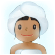Person in Steamy Room: Medium Skin Tone on Samsung One UI 1.0