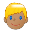 Person: Medium Skin Tone, Blond Hair on Samsung One UI 1.0