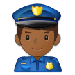 Police Officer: Medium-Dark Skin Tone on Samsung One UI 1.0
