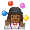 Woman Juggling: Medium-Dark Skin Tone on Samsung One UI 1.0