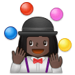 Woman Juggling: Dark Skin Tone on Samsung One UI 1.0