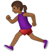 Woman Running: Medium-Dark Skin Tone on Samsung One UI 1.0