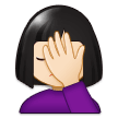 Person Facepalming: Light Skin Tone on Samsung One UI 1.5