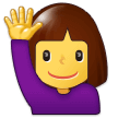 Person Raising Hand on Samsung One UI 1.5