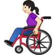 Woman in Manual Wheelchair: Light Skin Tone on Samsung One UI 1.5