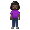 Woman Standing: Dark Skin Tone on Samsung One UI 1.5