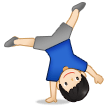 Man Cartwheeling: Light Skin Tone on Samsung One UI 2.5
