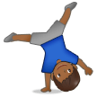 Man Cartwheeling: Medium-Dark Skin Tone on Samsung One UI 2.5
