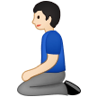 Man Kneeling: Light Skin Tone on Samsung One UI 2.5