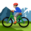 Man Mountain Biking: Medium-Light Skin Tone on Samsung One UI 2.5