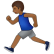 Man Running: Medium-Dark Skin Tone on Samsung One UI 2.5