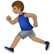 Man Running: Medium Skin Tone on Samsung One UI 2.5