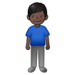 Man Standing: Dark Skin Tone on Samsung One UI 2.5