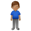 Man Standing: Medium Skin Tone on Samsung One UI 2.5