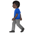 Man Walking: Dark Skin Tone on Samsung One UI 2.5