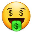 Money-Mouth Face on Samsung One UI 2.5